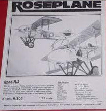 Soad SA-2 Biplane Fighter 1/72 Scale Plastic Vacuform Model Kit Roseplane R-306