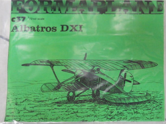 Albatros DXl Fighter 1/72 Scale Vacuform Plastic Model Kit Formaplane  C37
