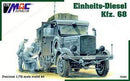Einheits-diesel KFZ. 68 Truck 1/72 Scale Plastic Model Kit Mac Distribution 72047