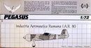 IAR-80 Fighter 1/72 Scale Plastic Model Kit Pegasus 1008