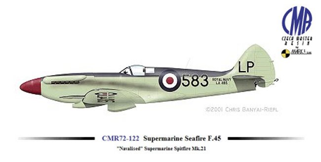 Supermarine Seafire MK. 45 Fighter 1/72 Scale Resin Model Kit CMR 72-122