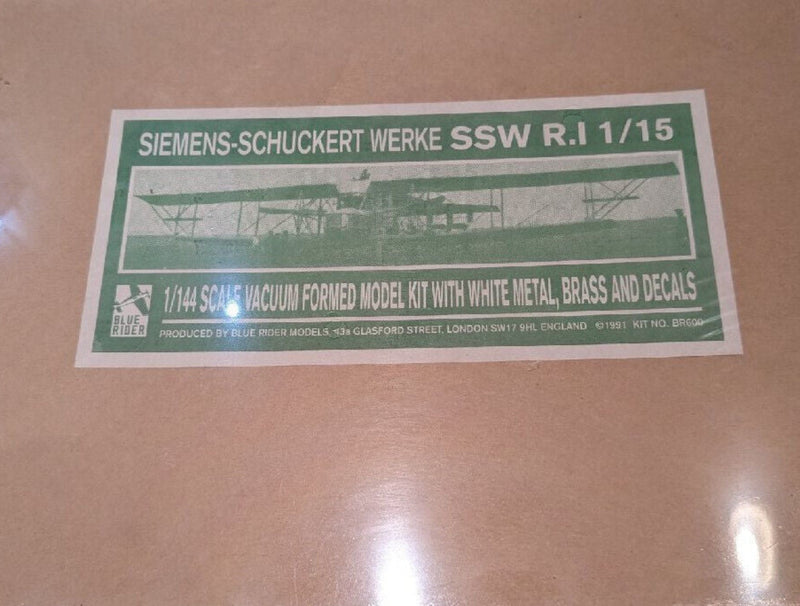 Siemens Schuckert R.1/15 Bomber 1/72 Scale Plastic Vacuform Model Kit Blue Rider