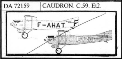 Caudron C. 59 Et 2 Trainer 1/72 Scale Resin Model Kit Dujin Models DA72159