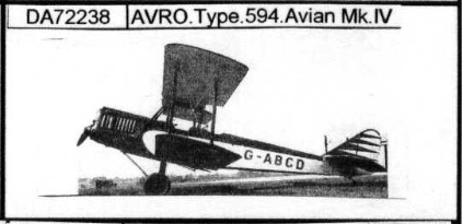 Avro Type 594 Avian Mk lV Lightplane 1/72 Scale Resin Model Kit Dujin Models DA72238