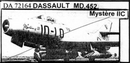 Dassault MD.452 Mystere llC Fighter 1/72 Scale Resin Model Kit Dujin Models DA72164