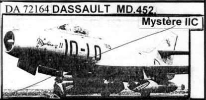 Dassault MD.452 Mystere llC Fighter 1/72 Scale Resin Model Kit Dujin Models DA72164