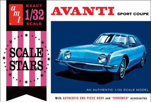 1963 Studebaker Avanti 1/32 Plastic Model Car Kit AMT885