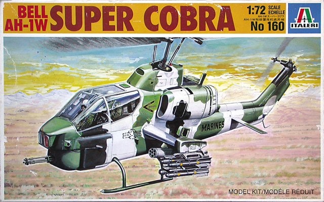 Bell AH-iW Super Cobra Helicopter 1/72 Scale Plastic Model Kit
