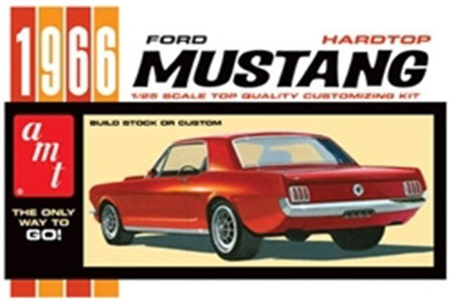 1966 Ford Mustang Hardtop 1/25 Plastic Model Car Kit AMT 704