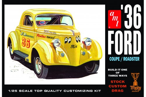 1936 Ford Coupe/ Roadster 3n1 1/25 Scale Plastic Car Model Kit