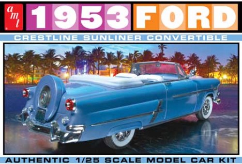 1953 Ford Crestline Convertible 1/25 Plastic Model Car Kit