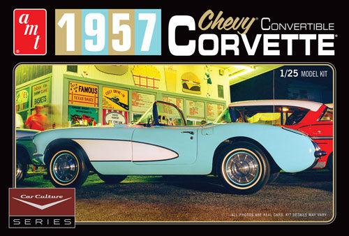 1957 Chevy Corvette Convertible 1/25 Plastic Model Car Kit