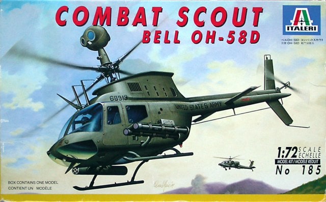 Bell OH-58D Kiowa Helicopter 1/72 Scale Plastic Model Kit