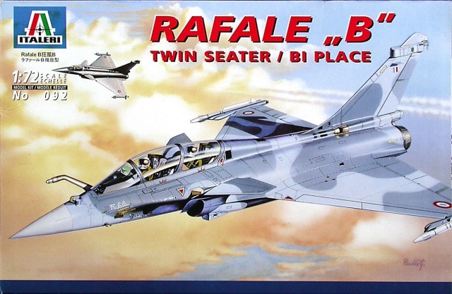 Dassault Rafale B Fighter 1/72 Scale Plastic Model Kit Italeri 092