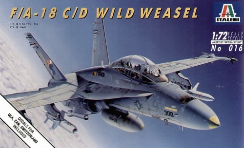 McDonnell Douglas FA18C/D Hornet "Wild Weasel" Fighter 1/72 Scale Plastic Model Kit