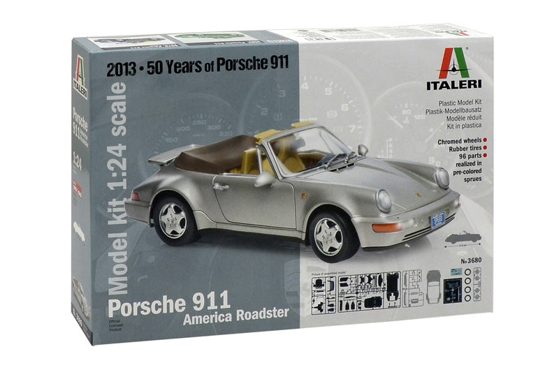 Porsche 911 America Roadster Plastic Model Car Kit ITA3680