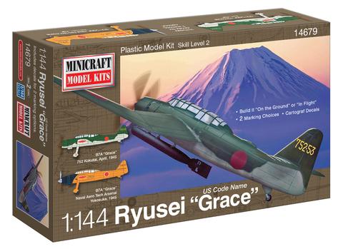 Aichi B7A Ryusei Grace 1/144 Scale Plastic Model Kit Minicraft  14679