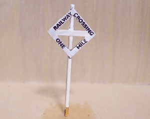 Railway Crossing Sign HO Scale