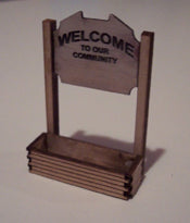 Welcome Sign HO Scale