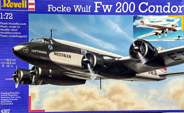Focke Wulf FW200A Condor Airliner 1/72 Scale Plastic Model Kit