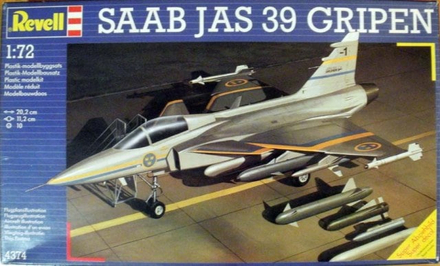 Saab JAS39A Gripen Fighter 1/72 Scale Plastic Model Kit revell 04611