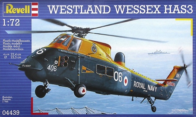 Westland Wessex HAS3 Helicopter 1/72 Scale Plastic Model Kit