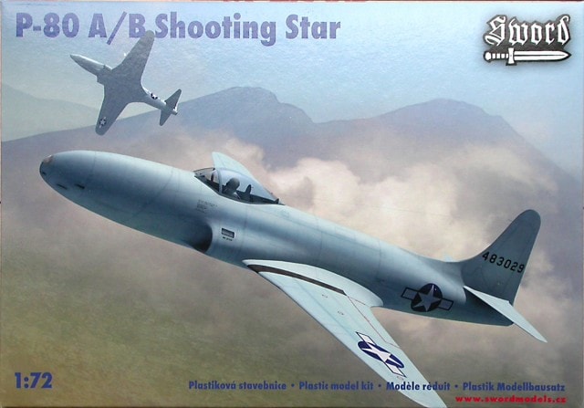 Lockheed P-80A/B Shooting Star Fighter 1/72 Scale Plastic model Sword 72041