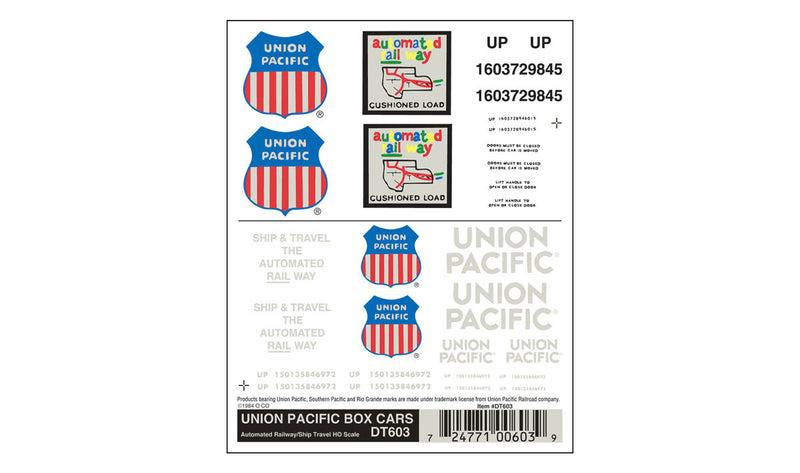 Box Car Markings Union Pacific
