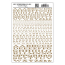 Extended Roman R.R. Gold Letters