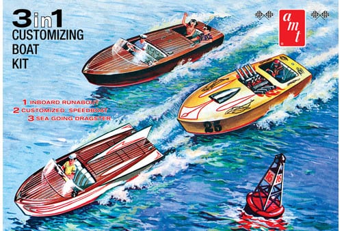 3 in 1 Customizing Boat Set Plastic Model Kit AMT1056