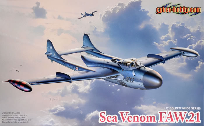 De Havilland Sea Venom FAW 21 1/72 Scale Plastic Model Kit Dragon 5096