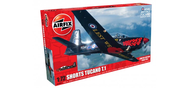 Shorts Tucano T 1 1/72 Scale Plastic Model Kit Airfix A73011