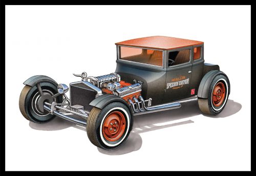 1925 Ford Model T Chopped T 1/25 Scale Plastic Model Kit AMT1167