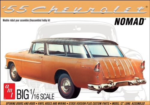 1955 Chevrolet Nomad 1/16 Scale Plastic Model Car Kit AMT 1005
