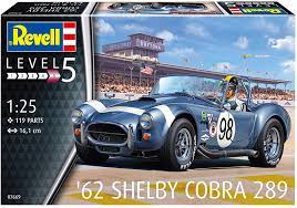 1962 Shelby Cobra 289 1/25 Scale Plastic model Kit Revell 87669