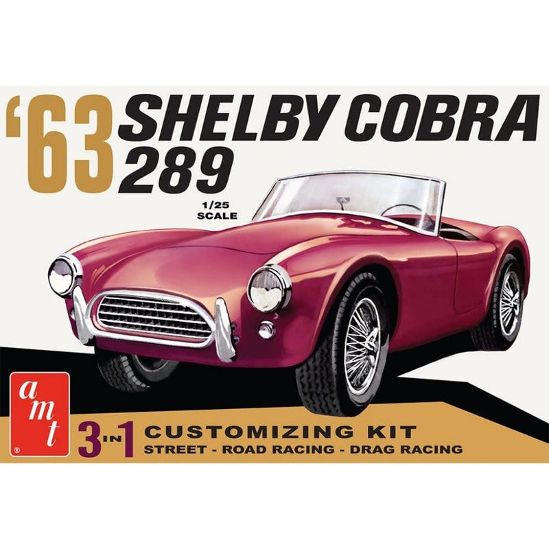 1963 Shelby Cobra 289 1/25 Scale Plastic Model Kit AMT 1319