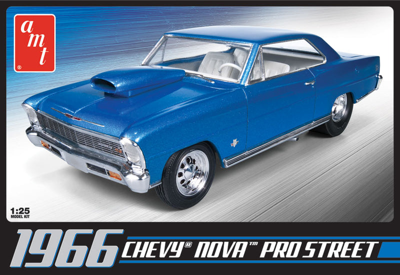 1966 Chevy Nova Pro Street 1/25 Plastic Model Vehicle Kit AMT636