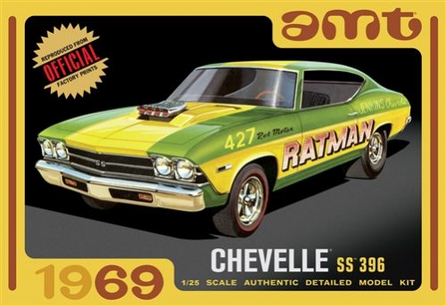 1969 Chevrolet Chevelle SS 396 1/25 Scale Plastic Model Kit AMT1138