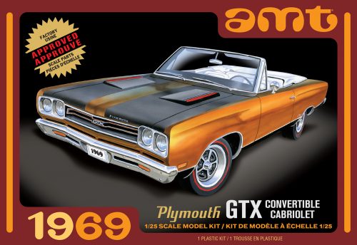 1969 Plymouth GTX 1/25 Plastic Model Car Kit AMT 1137