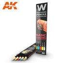 Basic Colours  Shading & Demotion Pencil Set AK Interactive AK10045