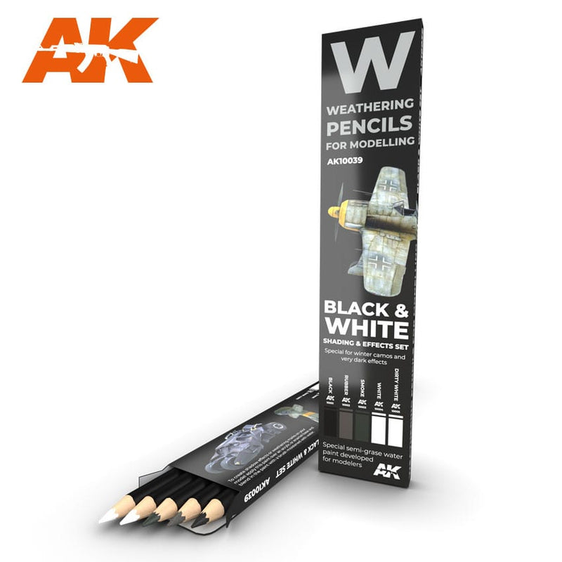 Black and White Shading & Effects Pencil Set AK Interactive AK100379
