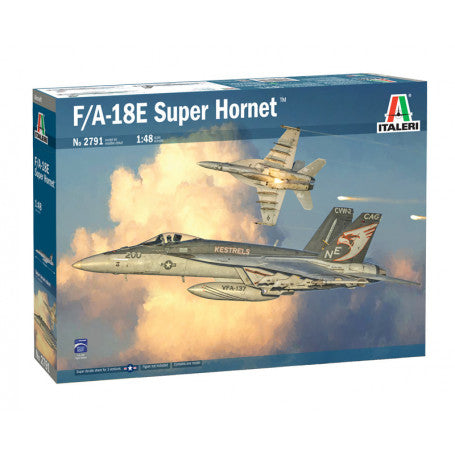 Boeing F/A 18E Super Hornet Fighter 1/48 Scale Plastic Model Kit Italeri 2791