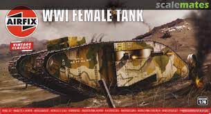 British Mk IV Female Tank 1/76 Scale Plastic Model  Airfix A02337