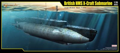 British X-Craft Submarine 1/35 Svale Plastic Model Kit I Love Kits 63504
