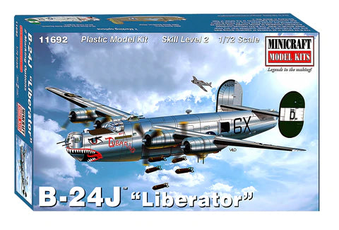 Consolidated B-24J Bomber 1/72 Scale Plastic model kit Minicraft 11692