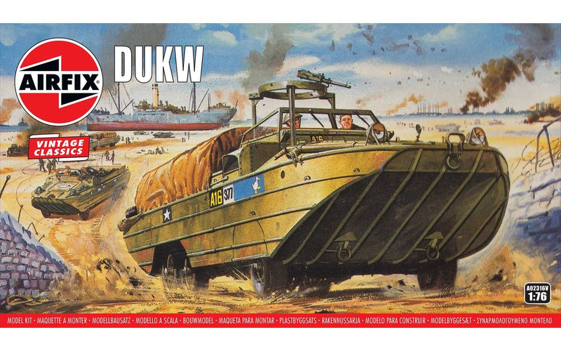 DUKW Amphibious Truck 1/76 Scale Plastic Model Kit Airfix A02316