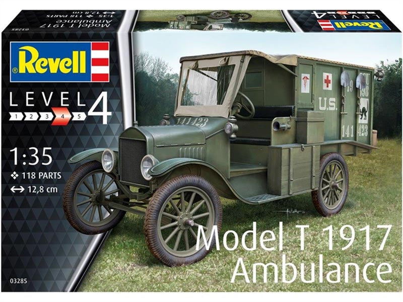 Ford Model T Ambulance Truck 1917 1/35 Scale Plastic Model Kit Revell 03285