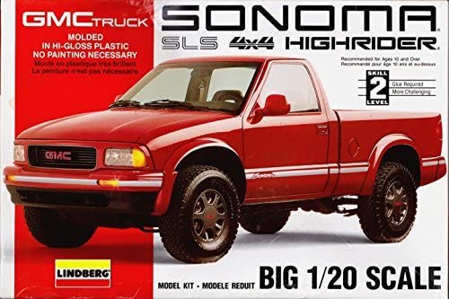 GMC Sonoma 4 x 4 Pick Up Truck 1/20 Scale Plastic Model Kit Lindberg 72512