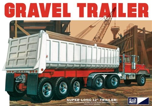 Gravel Trailer 3 Axle 1/25 Scale  Plastic Model Kit MPC 823