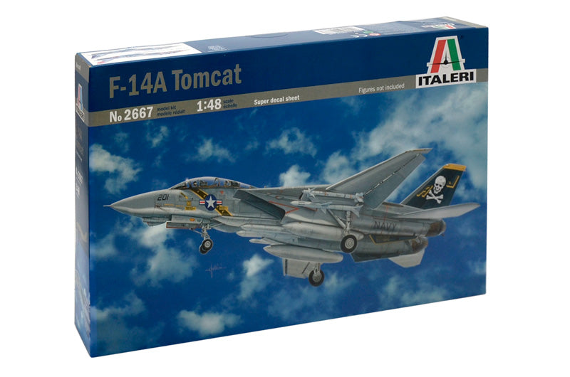 Grumman F-14 A Tomcat Fighter 1/48 Scale Plastic Model Kit Italeri 2667